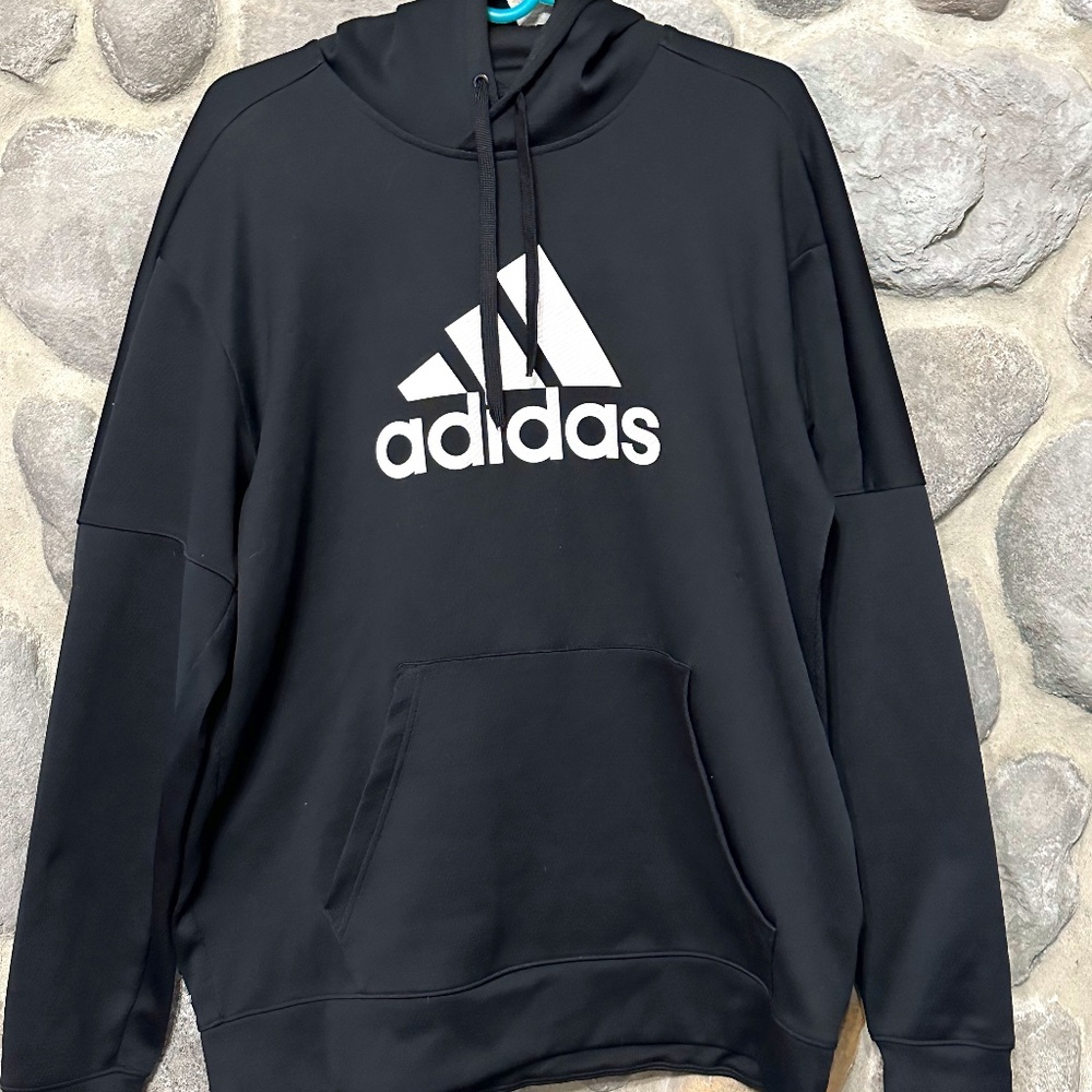 Adidas Climawarm Pullover Hoodie – Black – Large